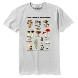 Headline Unisex Field Guide To Mushrooms Short Sleeve Tee - L